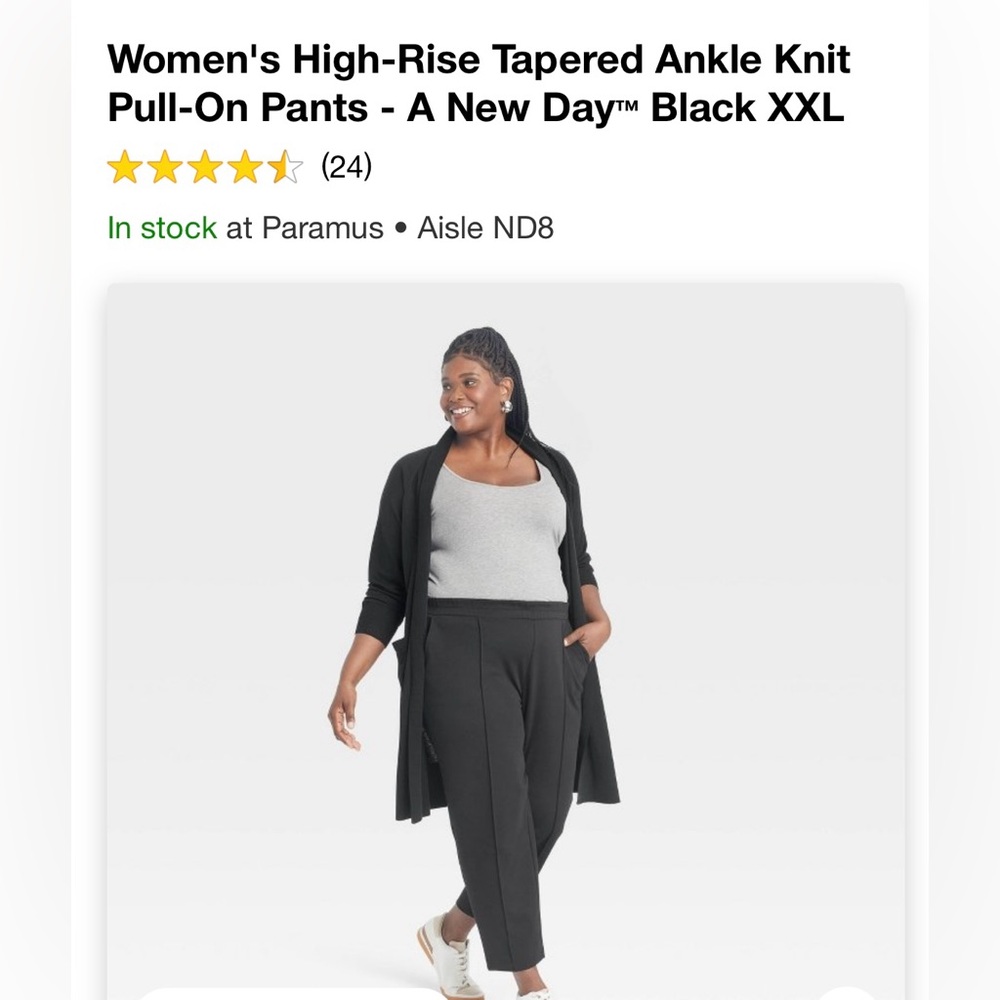 High rise pull on pants